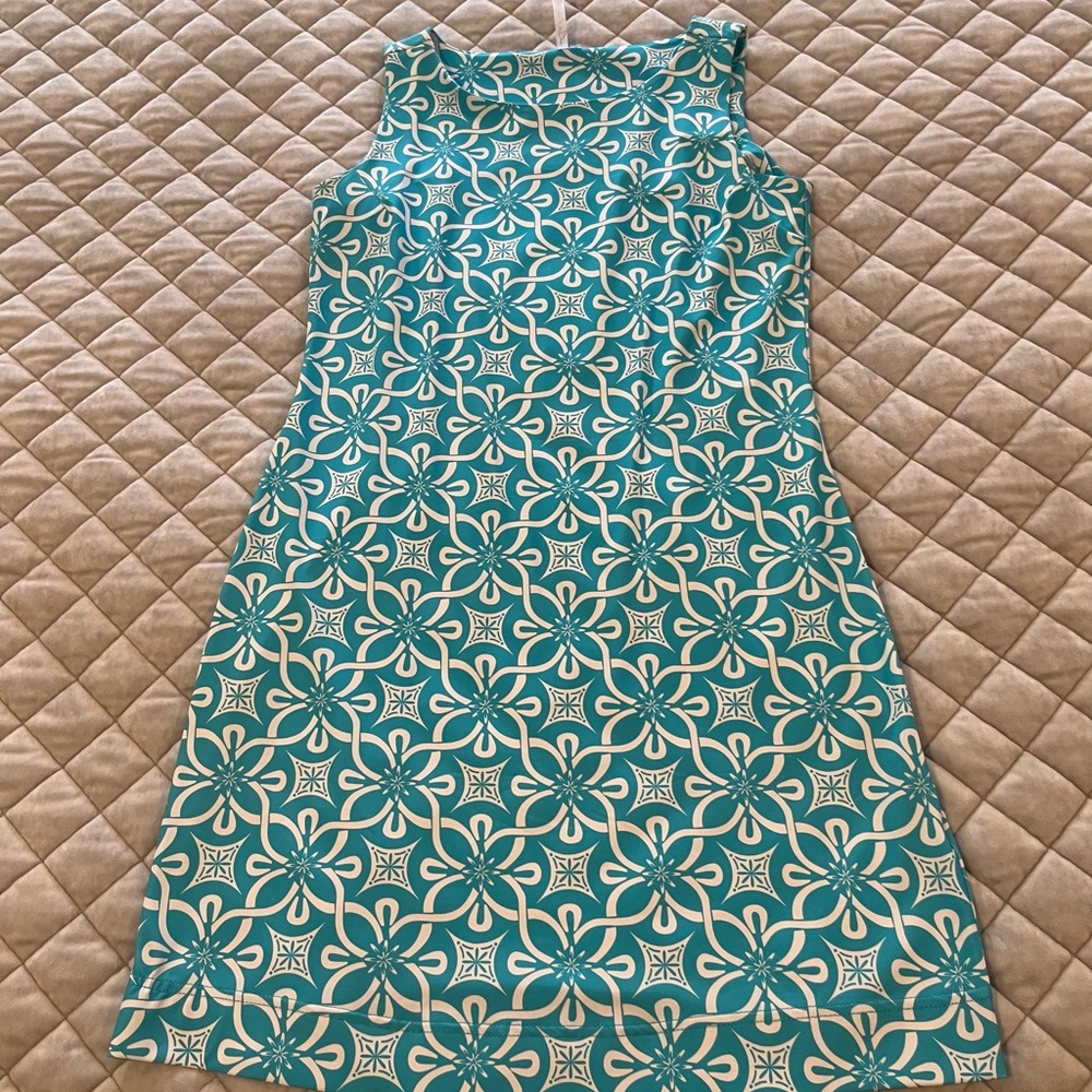 Floral Teal Lulu B Sleeveless Dress